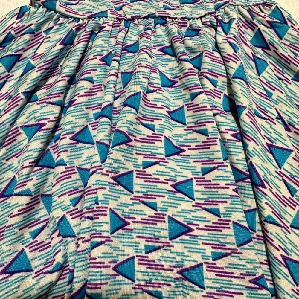 Dot Dot Smile Baby Girl Size 12/24M Geometric Print Cap‎ Sleeve Twirl Dress NWT
